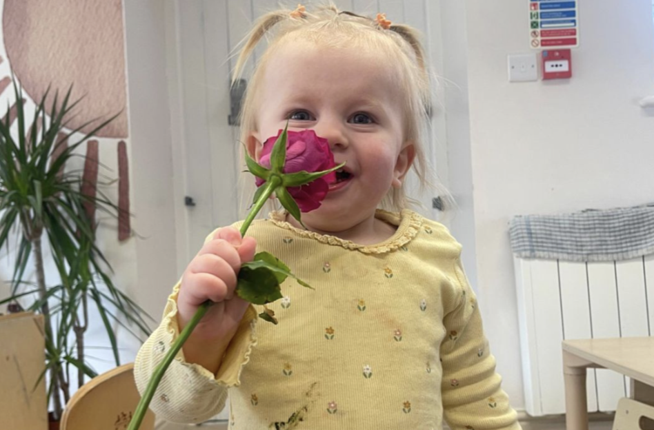 Kids playing in caterpillar room